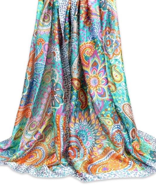 Mandala sjaal silky - Green