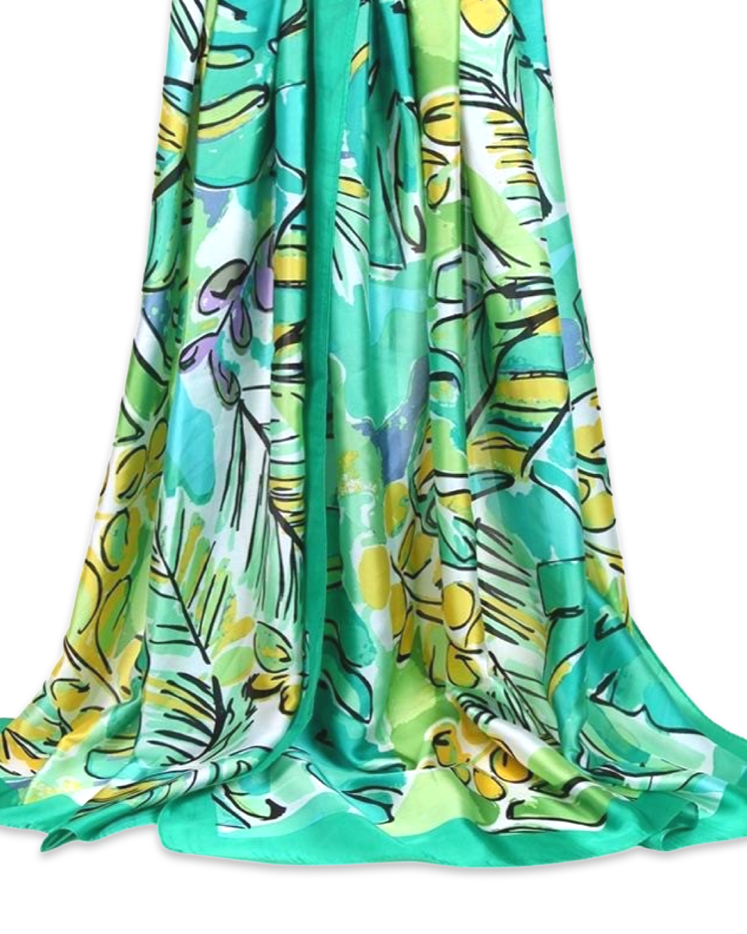 Tropical sjaal silky - Green