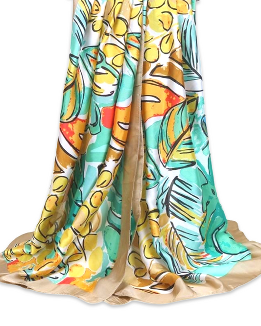 Tropical sjaal silky - Taupe