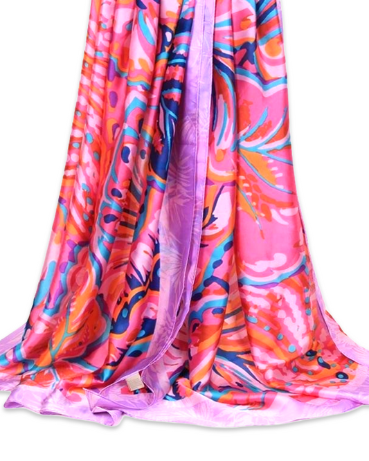Peacock sjaal silky - Purple