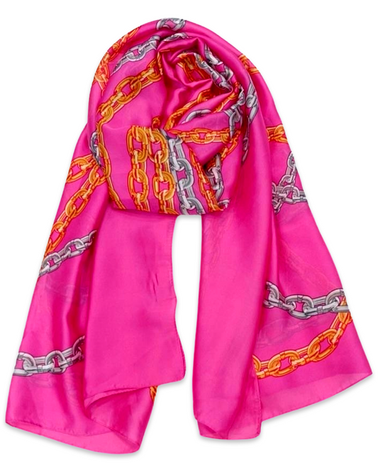 Chain sjaal silky - Fuchsia