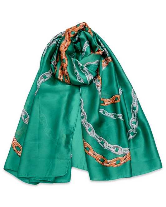 Chain sjaal silky - Green