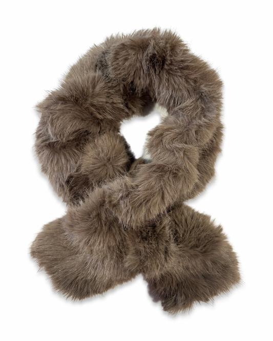 Wintersjaal Faux fur - Taupe