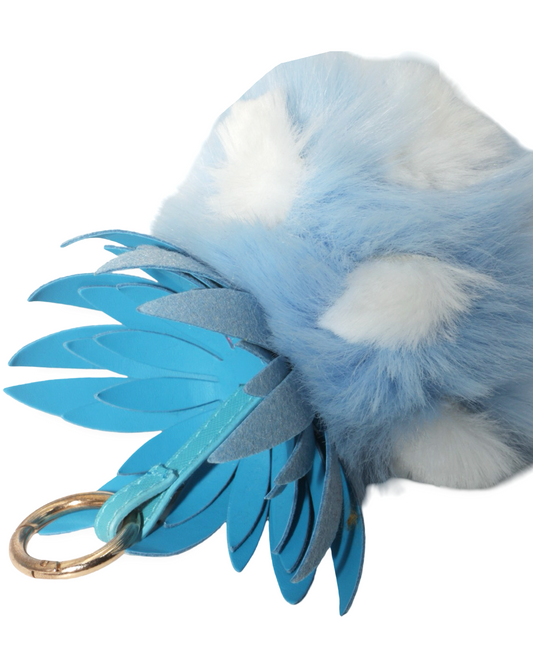 Fluffy pineapple bag charm