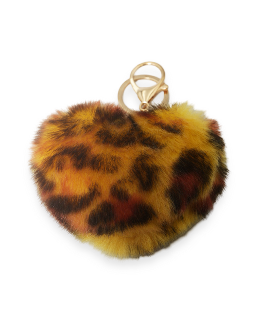 Leo heart bag charm