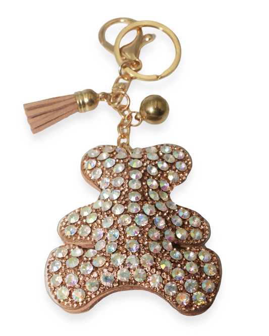 Bling bear bag charm