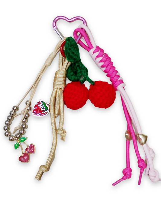 Cherry bag charm