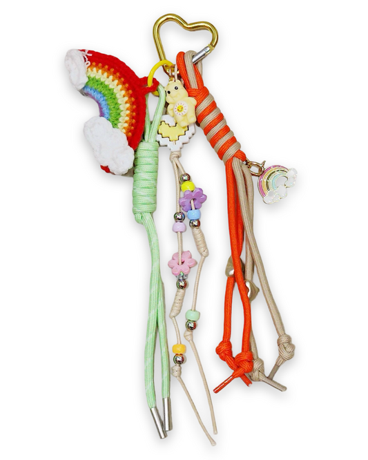 Rainbow bag charm