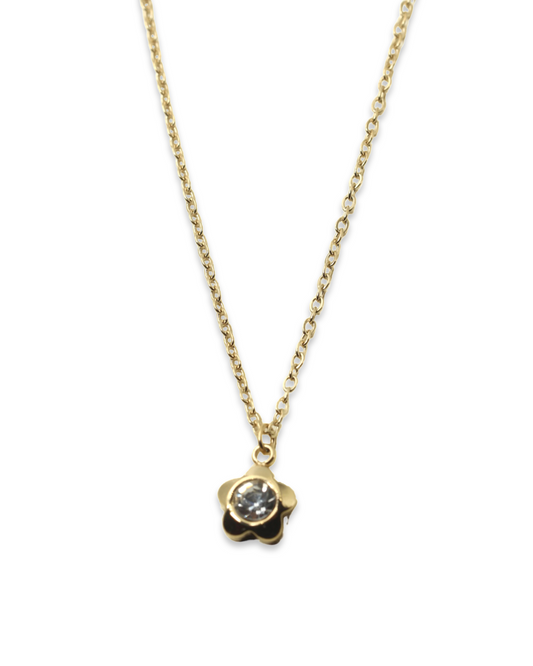 Flower stone ketting