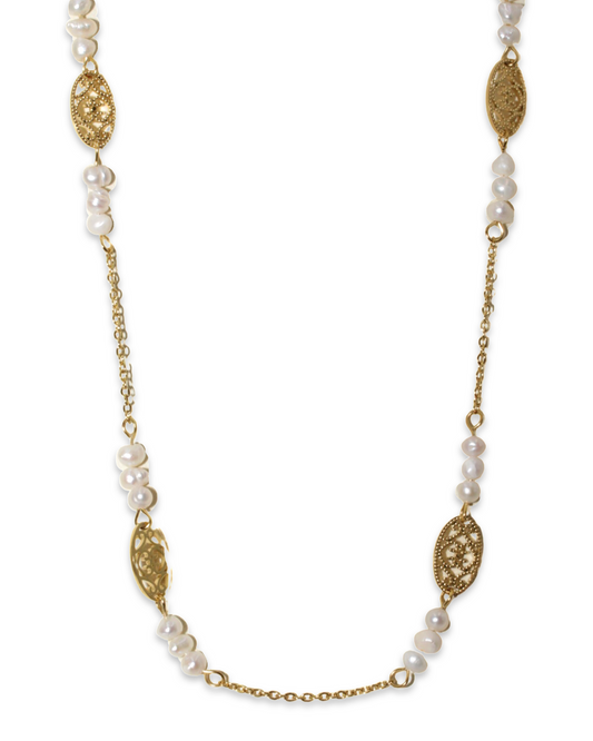 Pearl leaf ketting