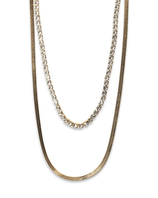 Bling multilayer ketting