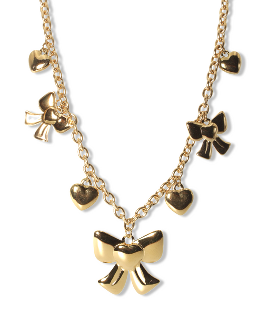 Bow charm ketting