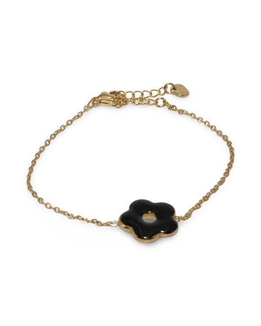 Black flower armband