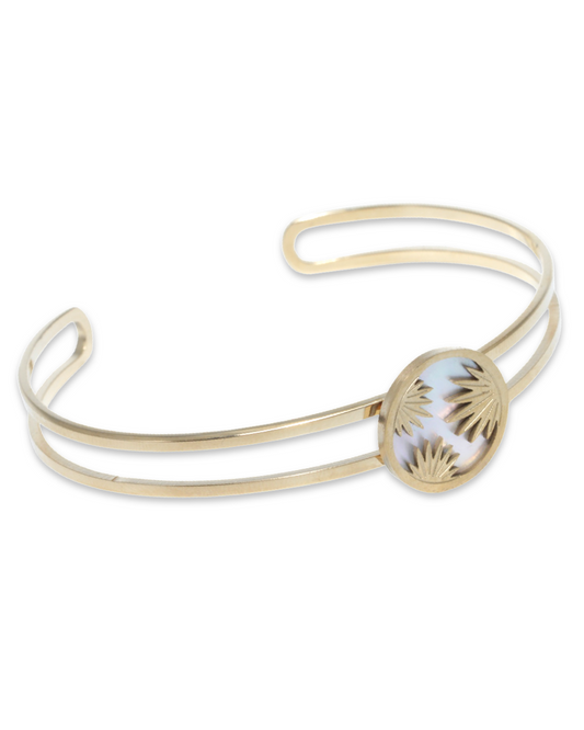 Marble leaf bangle