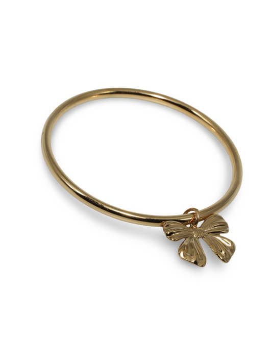 Bow charm bangle