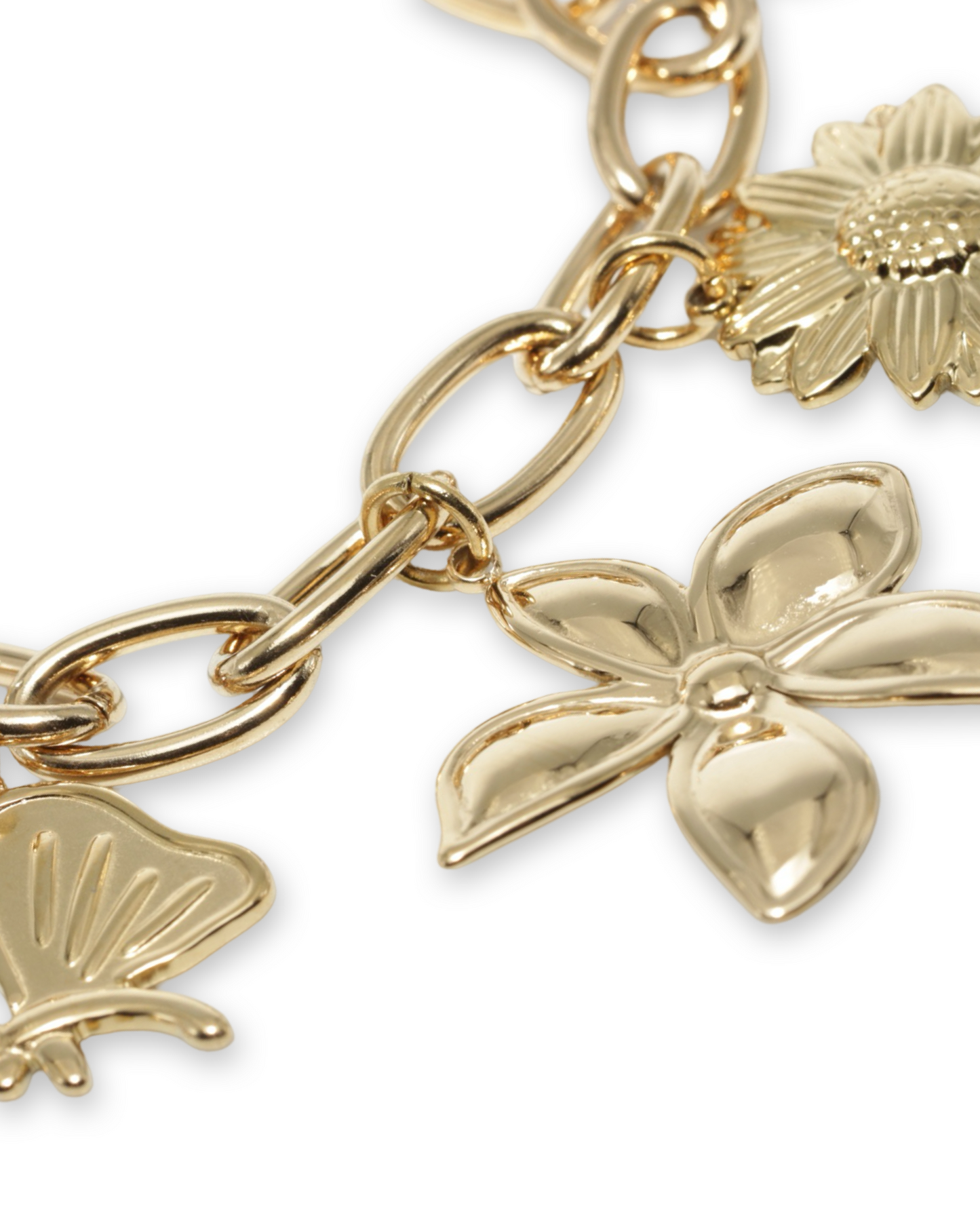 Flower charm armband