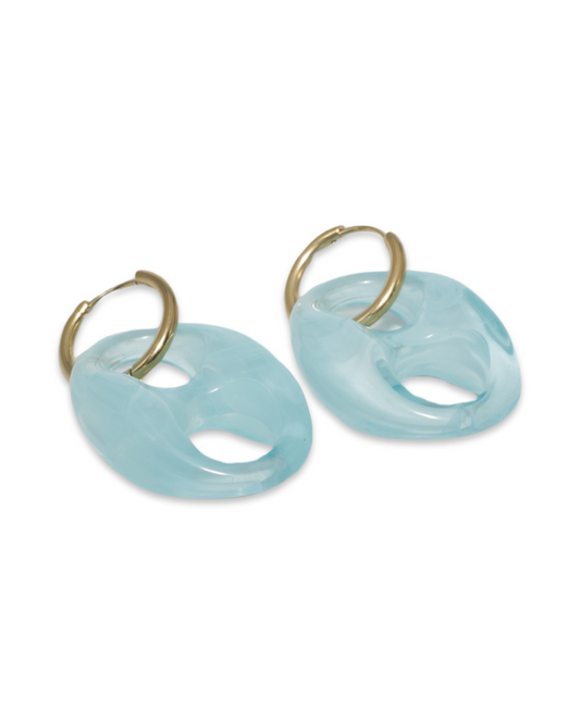 Chain resin oorbellen