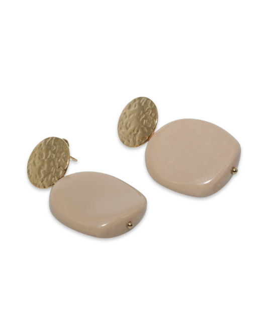 Circle resin oorbellen