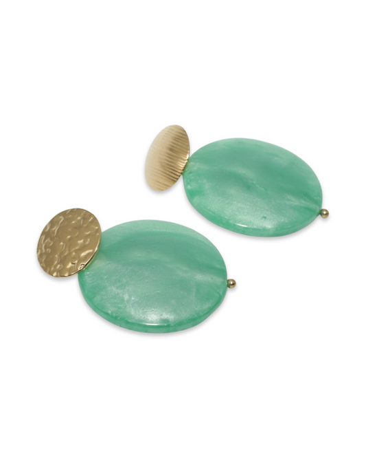 Circle resin oorbellen