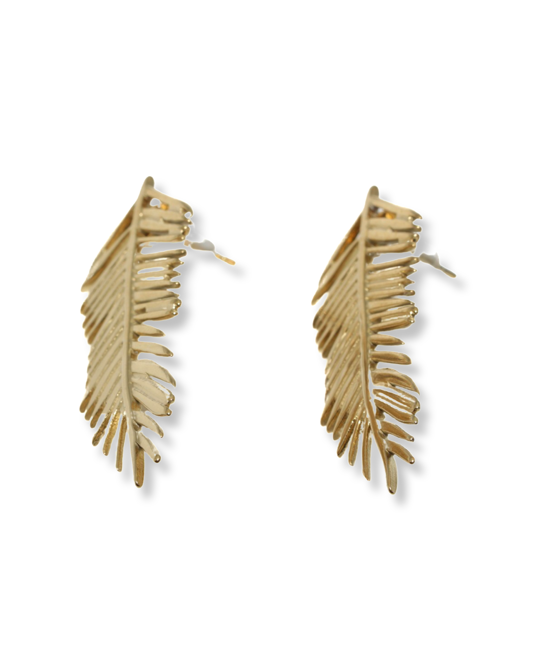 Palm leaf oorbellen