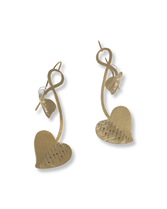Heart leaf oorbellen