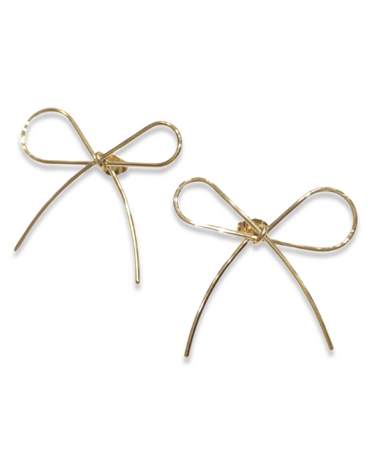 Thin bow oorbellen