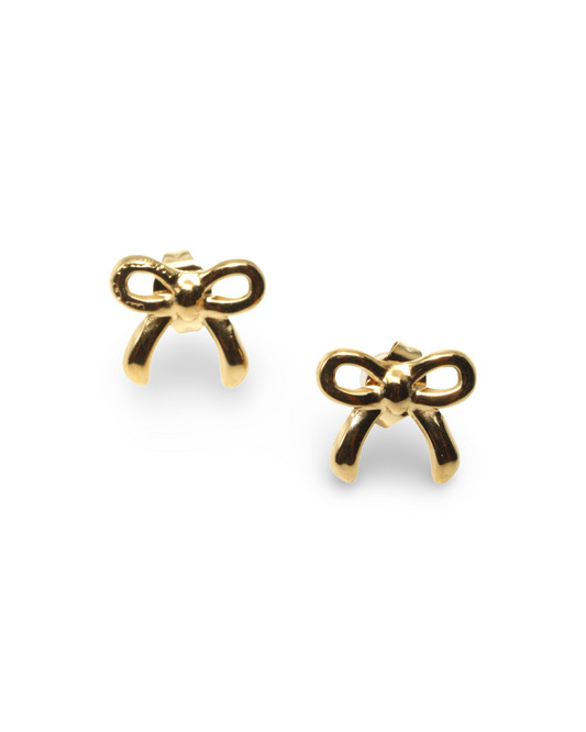 Mini bow oorbellen