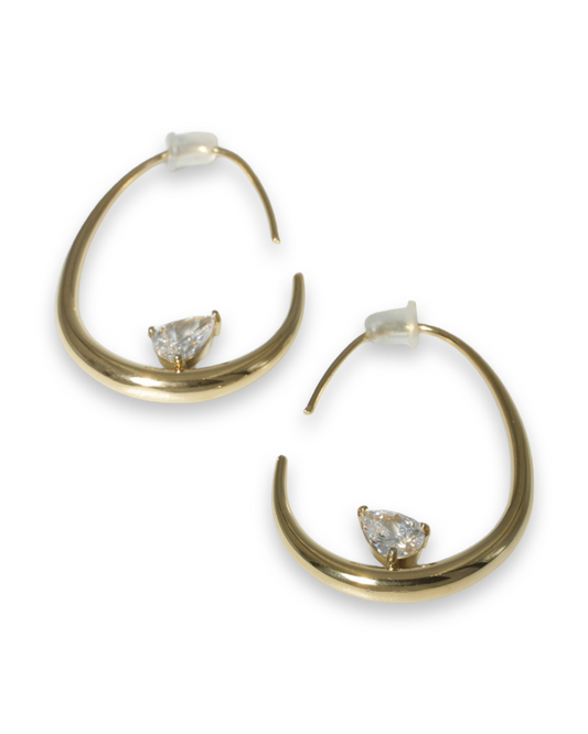 Bling hoop oorbellen