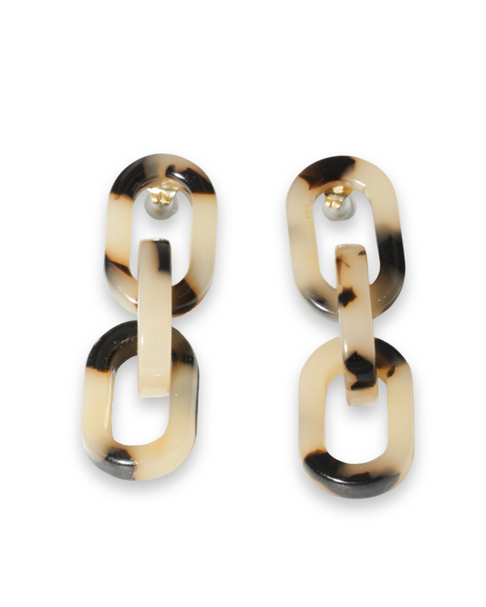 Chain leo oorbellen
