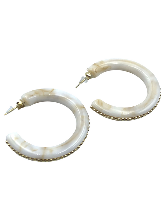 Marble oorbellen