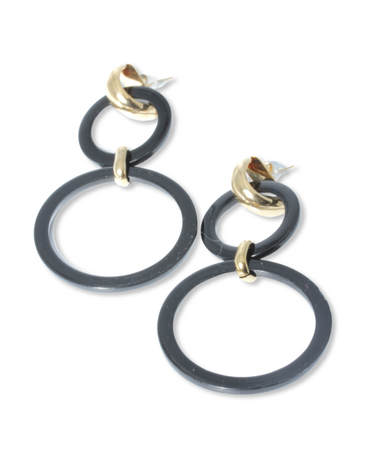 Double hoop oorbellen