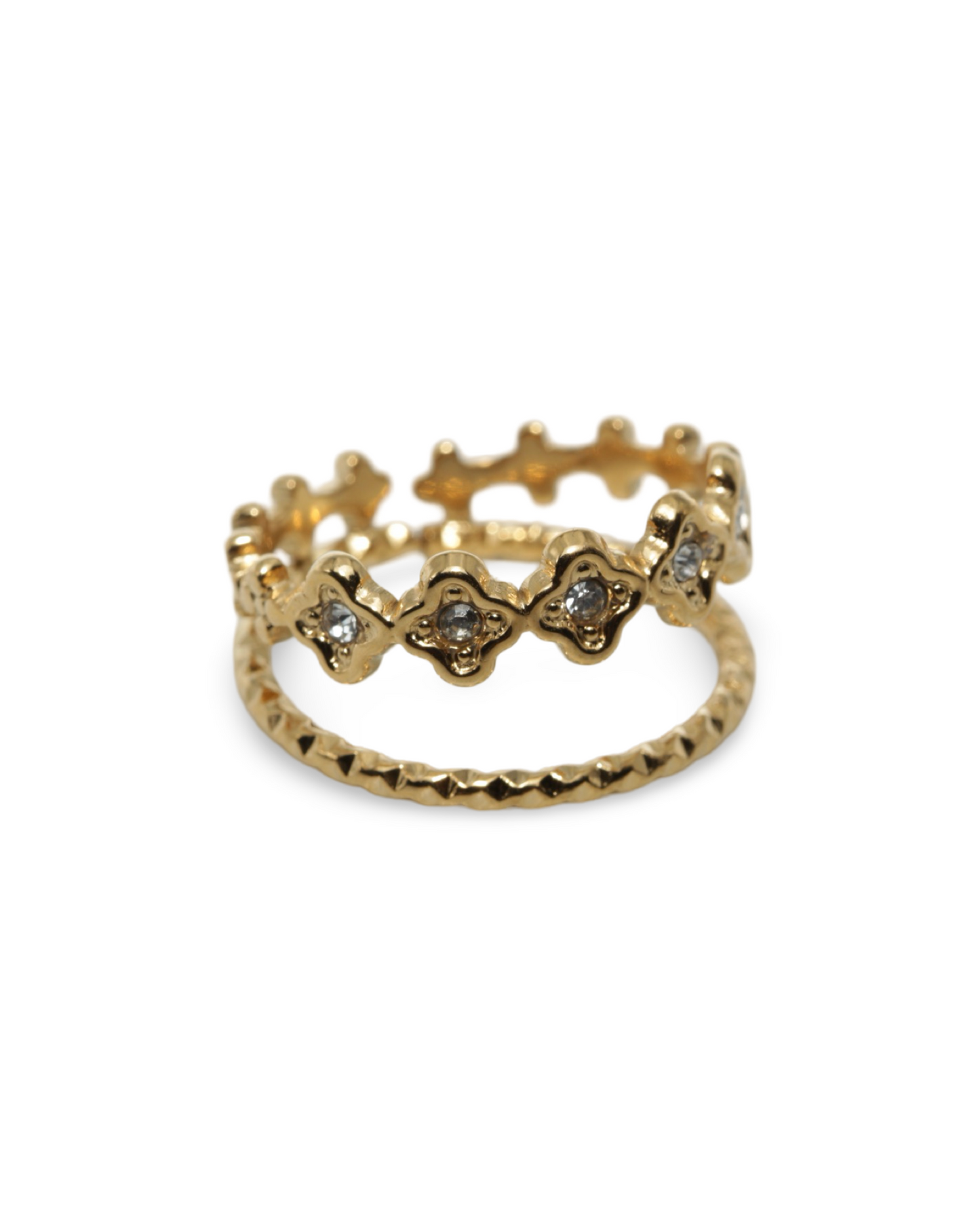 Sparkle clover ring